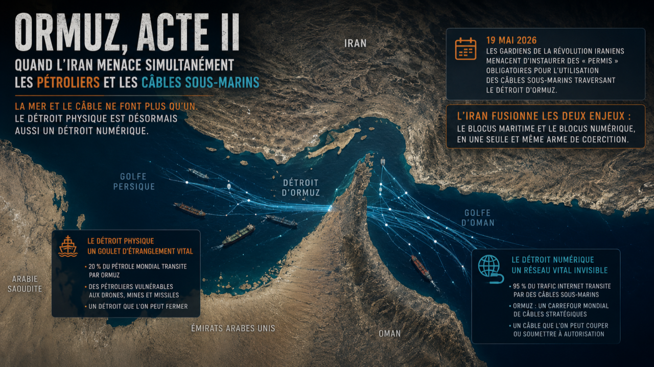 Ormuz, acte II : quand l'Iran menace simultanément les navires et les câbles sous-marins